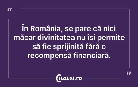 În România, se pare că nici măcar di...