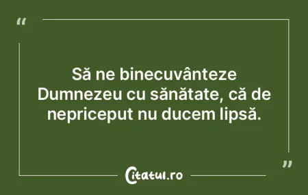 Să ne binecuvânteze Dumnezeu cu sănă...