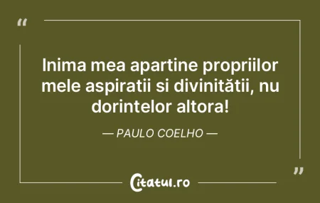 Inima mea aparține propriilor mele aspi... Inima mea aparține propriilor mele aspi...