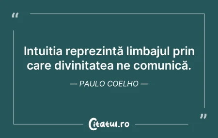 Intuiția reprezintă limbajul prin care... Intuiția reprezintă limbajul prin care...