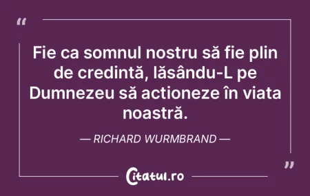Fie ca somnul nostru să fie plin de cre... Fie ca somnul nostru să fie plin de cre...