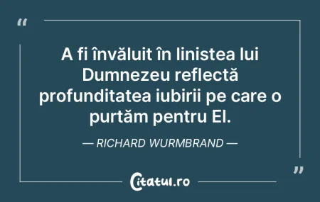 A fi învăluit în liniștea lui Dumnez... A fi învăluit în liniștea lui Dumnez...