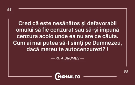 Cred că este nesănătos şi defavorabi... Cred că este nesănătos şi defavorabi...
