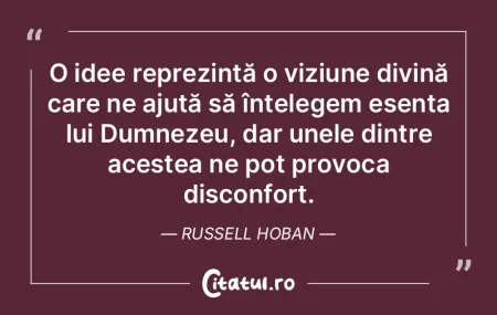O idee reprezintă o viziune divină car... O idee reprezintă o viziune divină car...