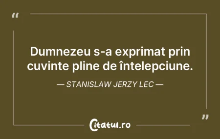 Dumnezeu s-a exprimat prin cuvinte pline... Dumnezeu s-a exprimat prin cuvinte pline...