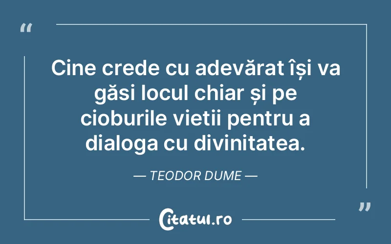Citat Teodor Dume - citate crestine