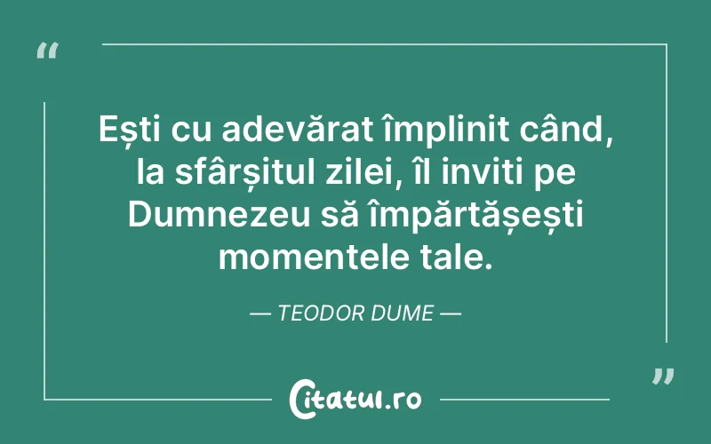 Citat Teodor Dume - citate crestine