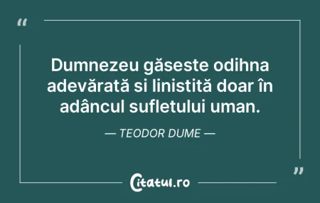 Dumnezeu găsește odihna adevărată ș... Dumnezeu găsește odihna adevărată ș...