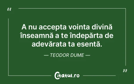 A nu accepta voința divină înseamnă ... A nu accepta voința divină înseamnă ...