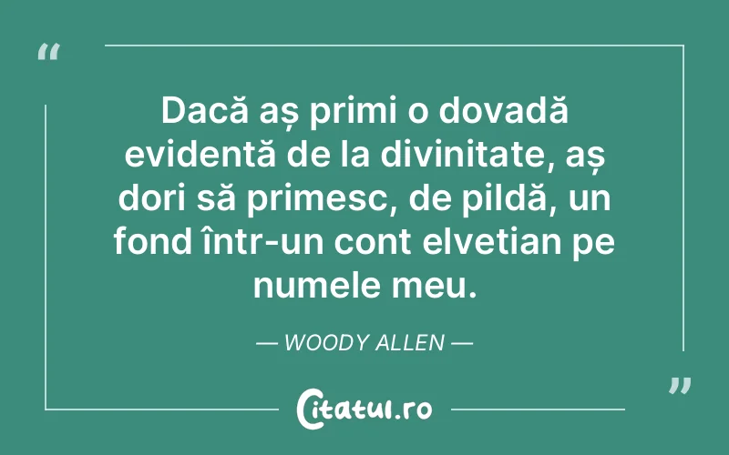 Citat Woody Allen - citate crestine
