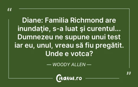 Diane: Familia Richmond are inundaţie, ... Diane: Familia Richmond are inundaţie, ...