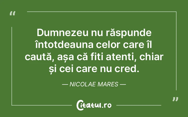 Citat Nicolae Mares - citate crestine