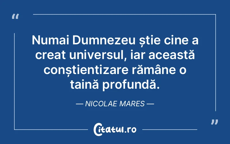 Citat Nicolae Mares - citate crestine