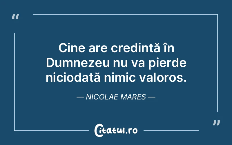 Citat Nicolae Mares - citate crestine
