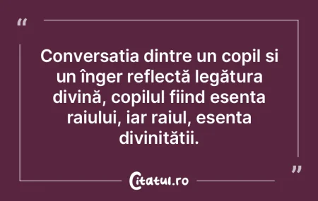 Conversația dintre un copil și un îng... Conversația dintre un copil și un îng...