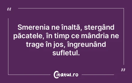 Smerenia ne înalță, ștergând păcat... Smerenia ne înalță, ștergând păcat...