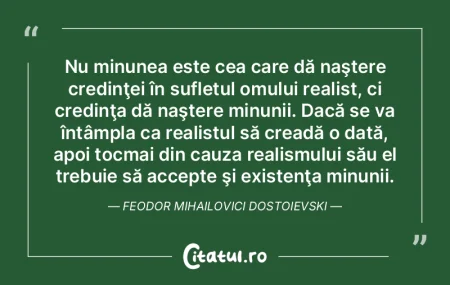 Nu minunea este cea care dă naştere cr... Nu minunea este cea care dă naştere cr...