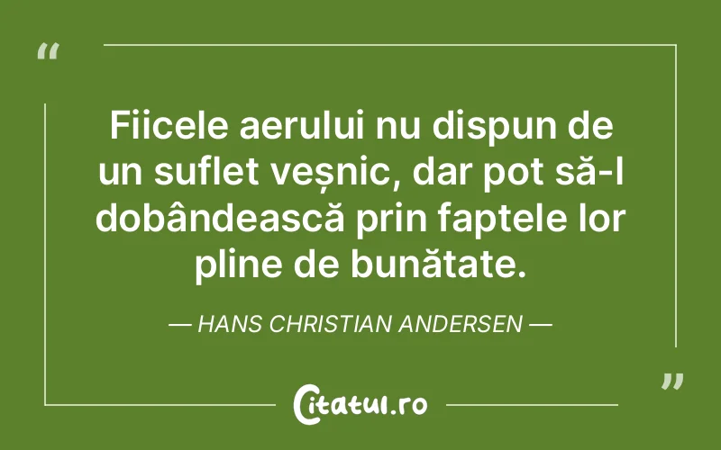 Citat Hans Christian Andersen - citate crestine