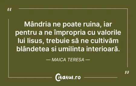 Mândria ne poate ruina, iar pentru a ne... Mândria ne poate ruina, iar pentru a ne...
