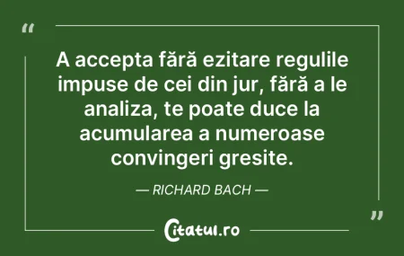 A accepta fără ezitare regulile impuse... A accepta fără ezitare regulile impuse...