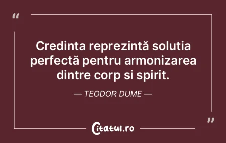 Credința reprezintă soluția perfectă... Credința reprezintă soluția perfectă...