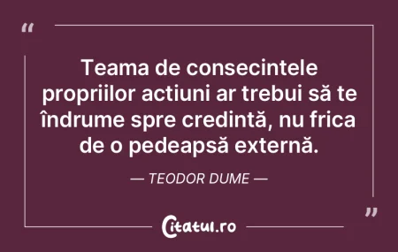 Teama de consecințele propriilor acțiu... Teama de consecințele propriilor acțiu...
