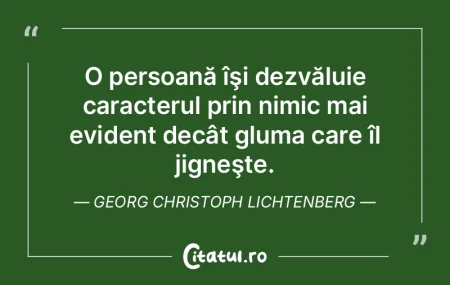O persoană îşi dezvăluie caracterul ... O persoană îşi dezvăluie caracterul ...