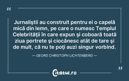 Jurnaliştii au construit pentru ei o ca... Jurnaliştii au construit pentru ei o ca...