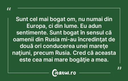 Sunt cel mai bogat om, nu numai din Euro... Sunt cel mai bogat om, nu numai din Euro...