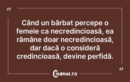 Când un bărbat percepe o femeie ca nec... Când un bărbat percepe o femeie ca nec...