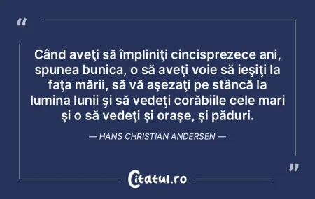 Când aveţi să împliniţi cincispreze... Când aveţi să împliniţi cincispreze...