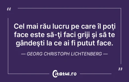 Cel mai rău lucru pe care îl poţi fac... Cel mai rău lucru pe care îl poţi fac...