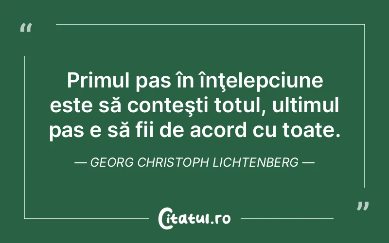 Citat Georg Christoph Lichtenberg - citate crestine