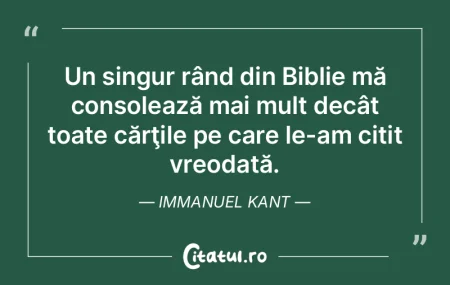 Un singur rând din Biblie mă consoleaz... Un singur rând din Biblie mă consoleaz...