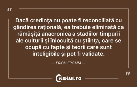 Dacă credinÅ£a nu poate fi reconciliatÄ... Dacă credinÅ£a nu poate fi reconciliatÄ...