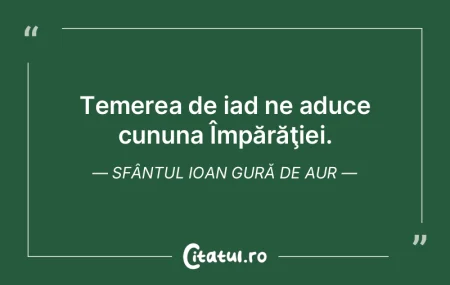 Temerea de iad ne aduce cununa Împără... Temerea de iad ne aduce cununa Împără...