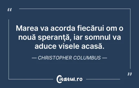 Marea va acorda fiecărui om o nouă spe... Marea va acorda fiecărui om o nouă spe...