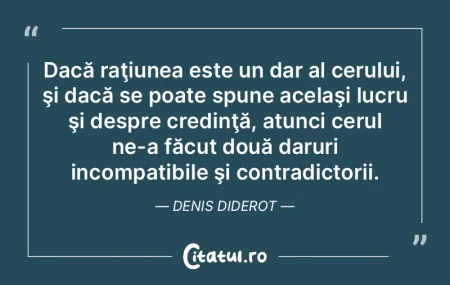 Dacă raţiunea este un dar al cerului, ... Dacă raţiunea este un dar al cerului, ...