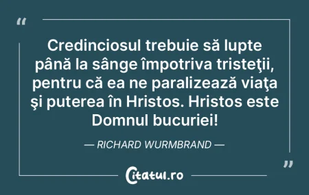 Credinciosul trebuie să lupte până la... Credinciosul trebuie să lupte până la...