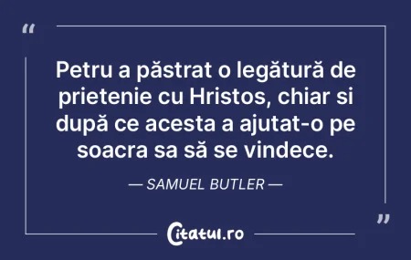 Petru a păstrat o legătură de prieten... Petru a păstrat o legătură de prieten...