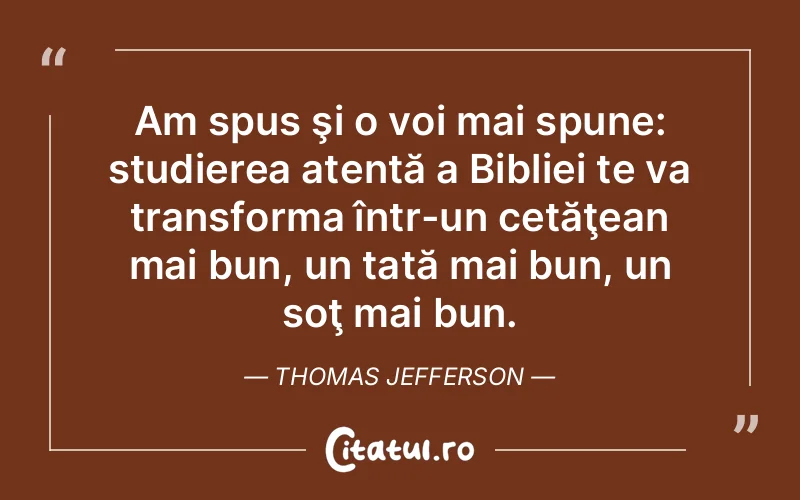 Citat Thomas Jefferson - citate crestine