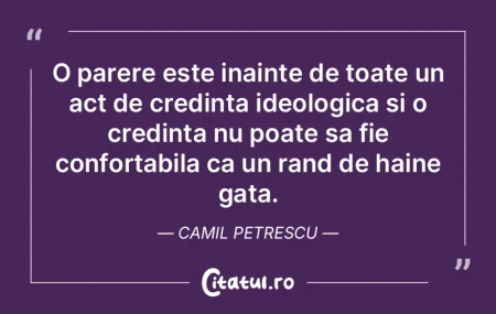 O parere este inainte de toate un act de... O parere este inainte de toate un act de...