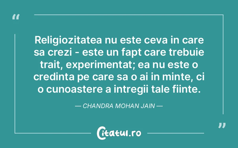 Citat Chandra Mohan Jain - citate crestine