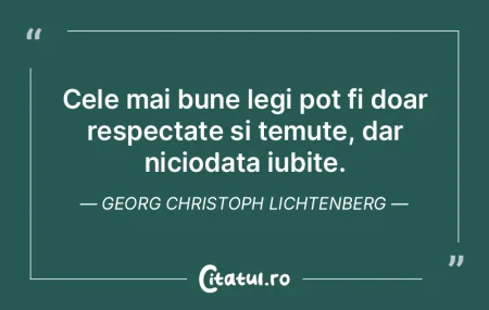 Cele mai bune legi pot fi doar respectat...