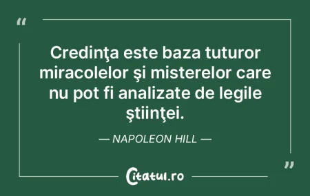 Credinţa este baza tuturor miracolelor ... Credinţa este baza tuturor miracolelor ...