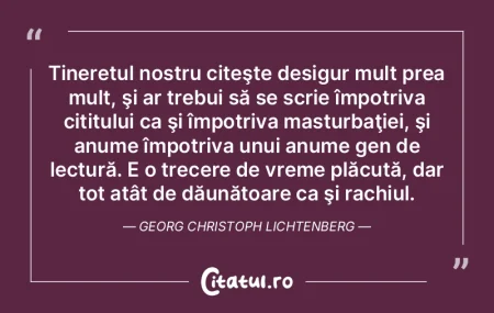 Tineretul nostru citeşte desigur mult p... Tineretul nostru citeşte desigur mult p...