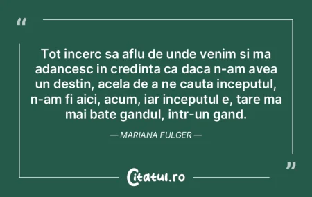 Tot incerc sa aflu de unde venim si ma a... Tot incerc sa aflu de unde venim si ma a...