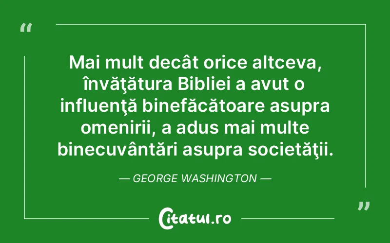 Citat George Washington - citate crestine