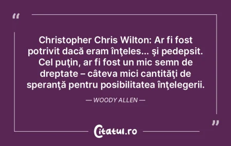 Christopher Chris Wilton: Ar fi fost pot... Christopher Chris Wilton: Ar fi fost pot...