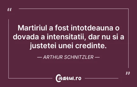 Martiriul a fost intotdeauna o dovada a ... Martiriul a fost intotdeauna o dovada a ...